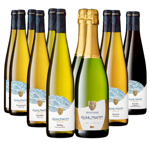 « Découverte d’Alsace  » – Coffret 12 bouteilles – Vins d’Alsace